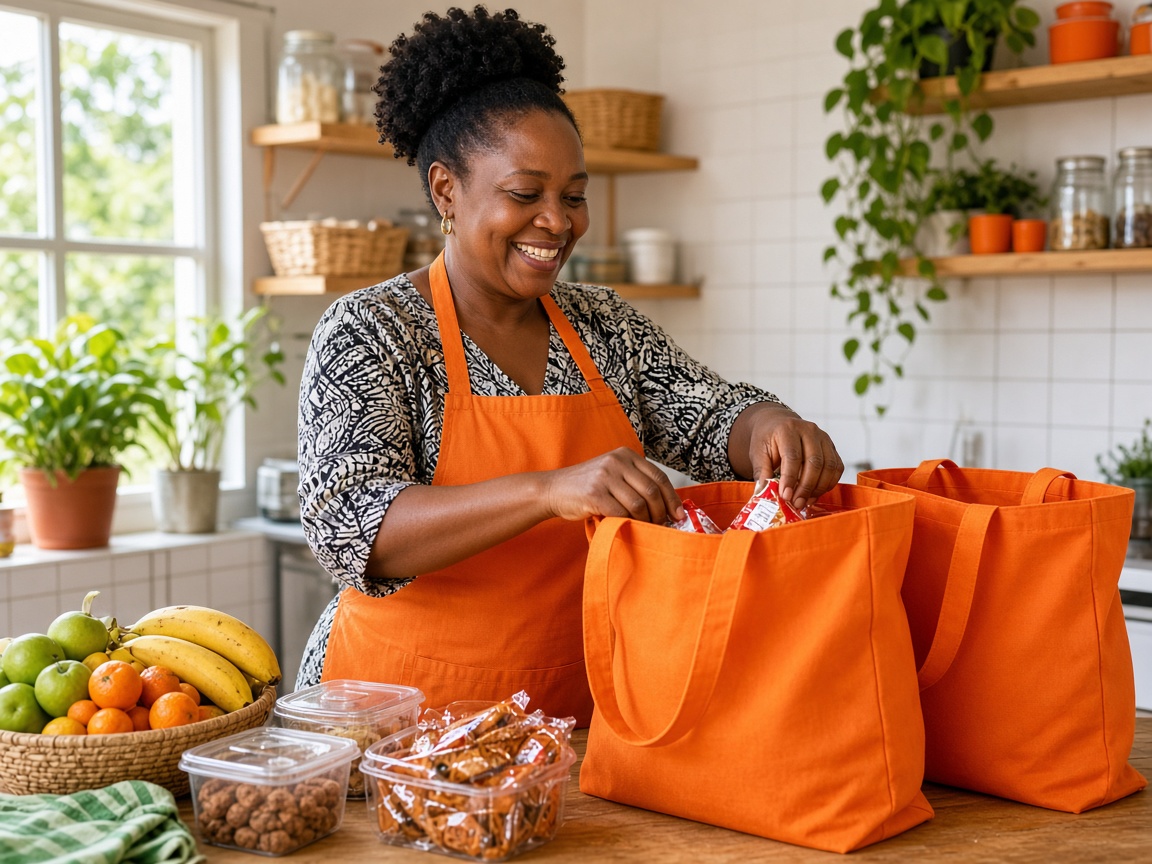 Vendor preparing orders for school delivery